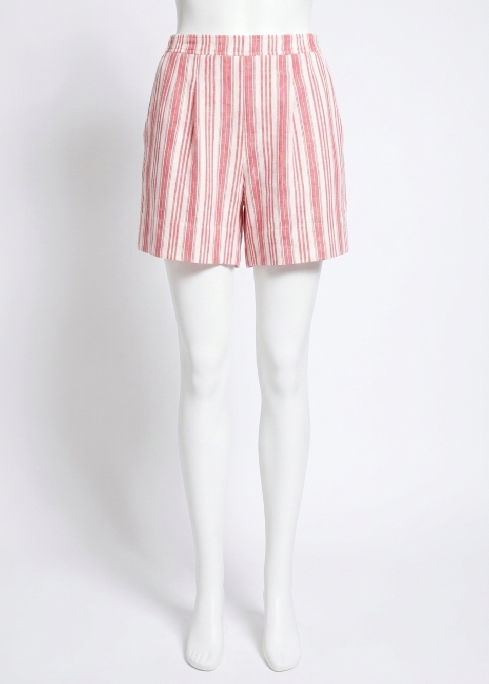 NEW IVY JANE lila striped shorts in red